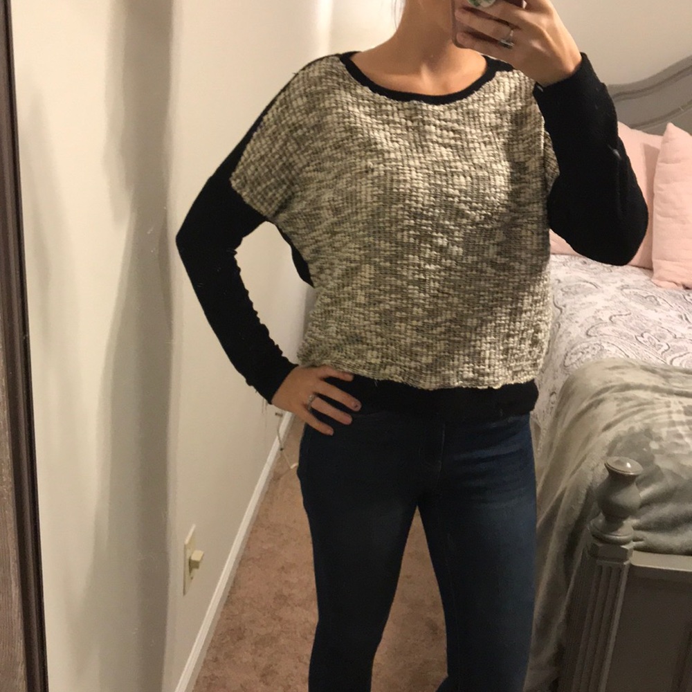 Black and white sweater